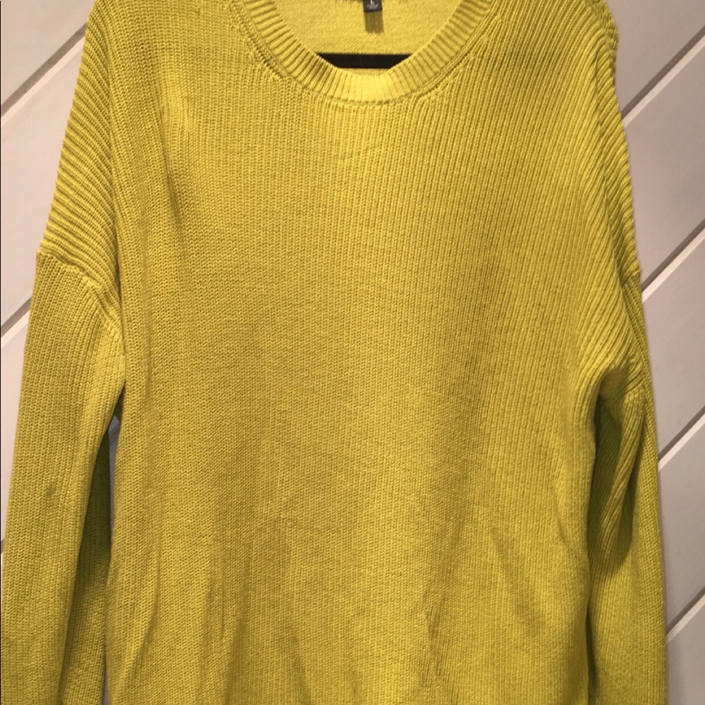 Mission yellow knitted pullover sweater